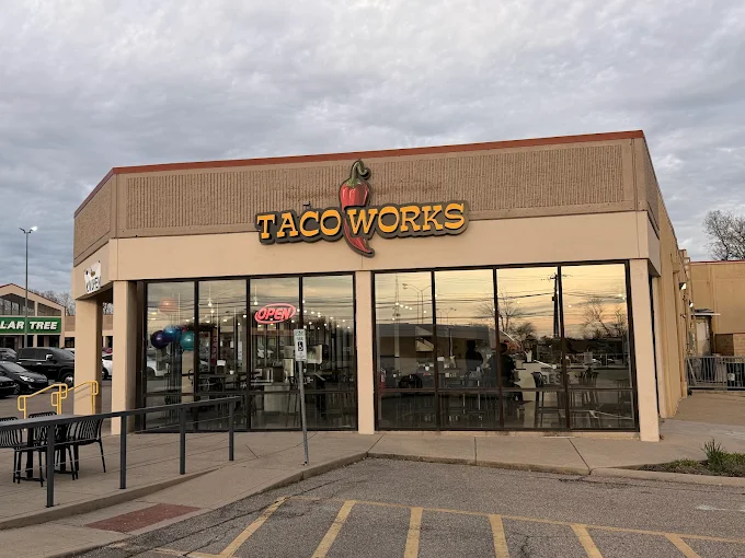 Taco Works restaurant exterior and storefront.